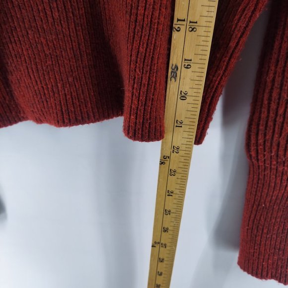 Zara knit Ribbed knit sweater size small balloon sleeve - Picture 6 of 8